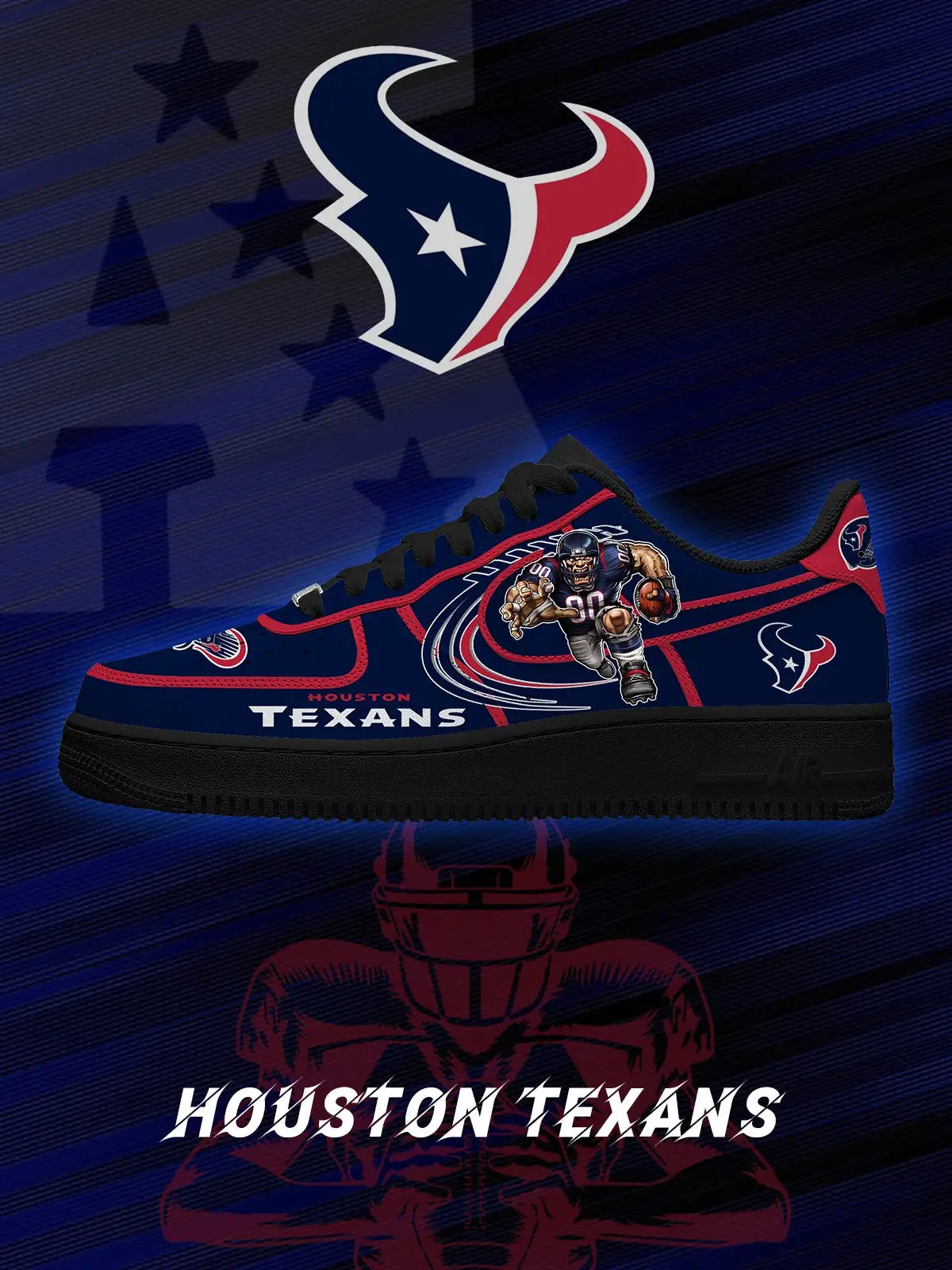 Houston Football V.2 Custom Sneakers