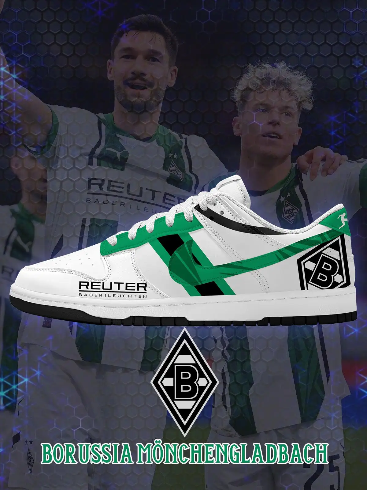 Borussia MG V.1 Custom Court-Low Sneakers