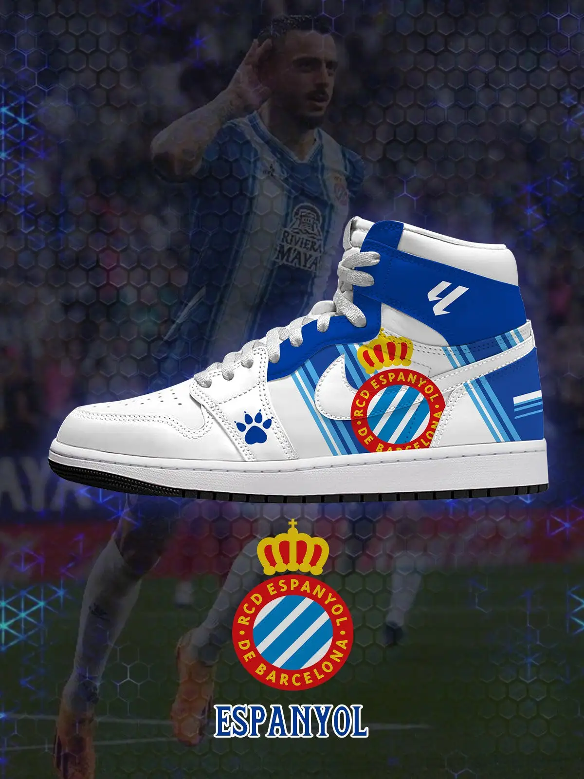 Espanyol V.1 Custom High-Top Sneakers