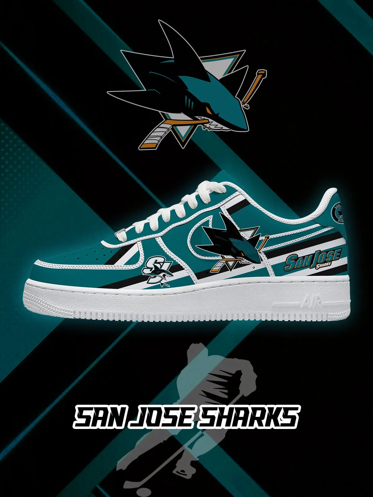 San Jose Hockey V.2 Custom Sneakers
