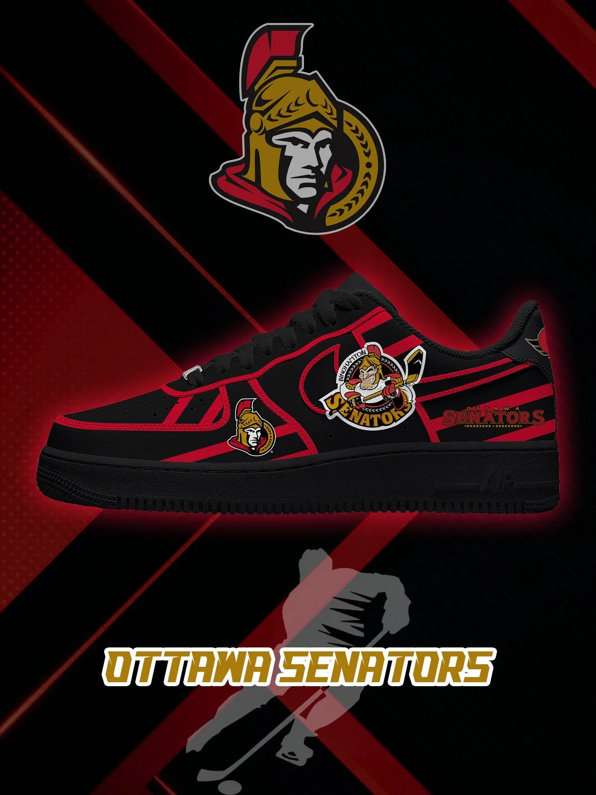 Ottawa Hockey V.2 Custom Sneakers
