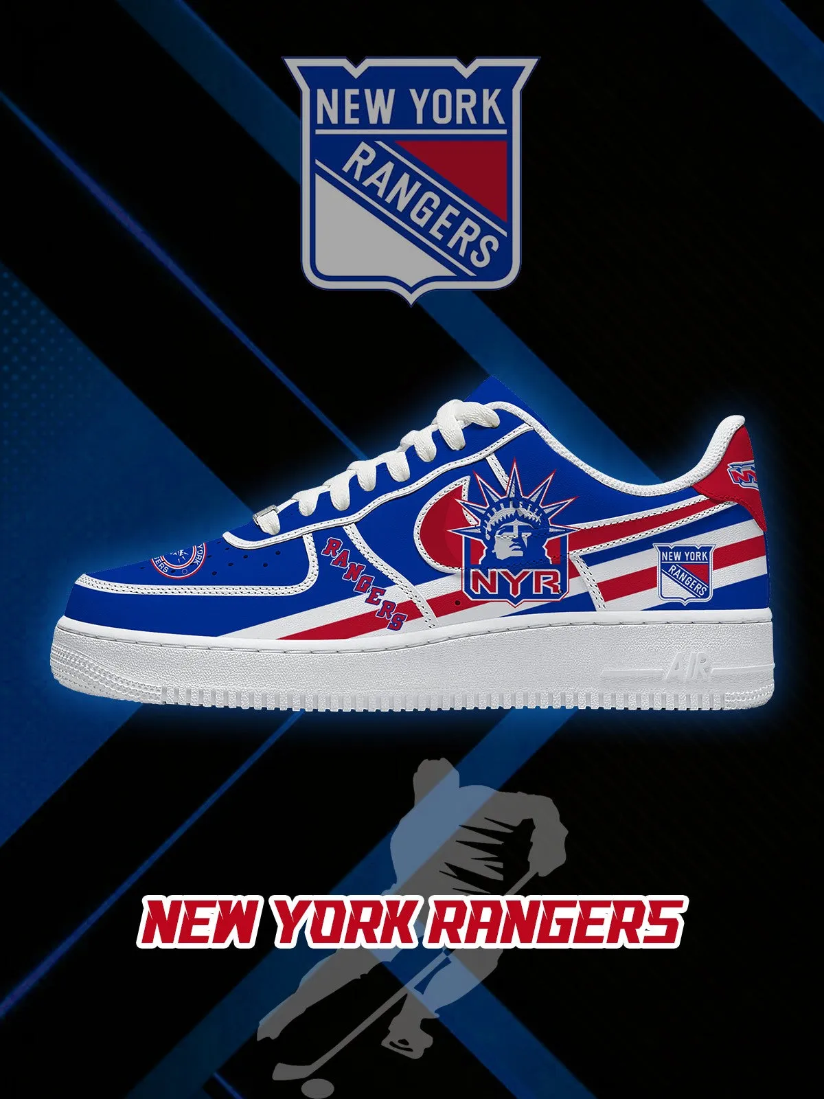 NYR Hockey V.2 Custom Sneakers