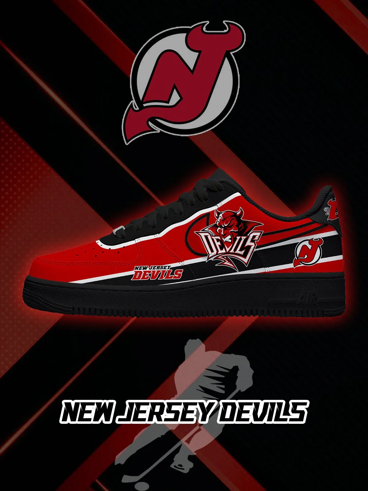New Jersey Hockey V.2 Custom Sneakers