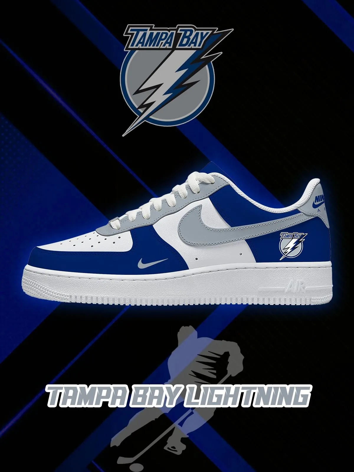 Tampa Bay Hockey Custom Sneakers