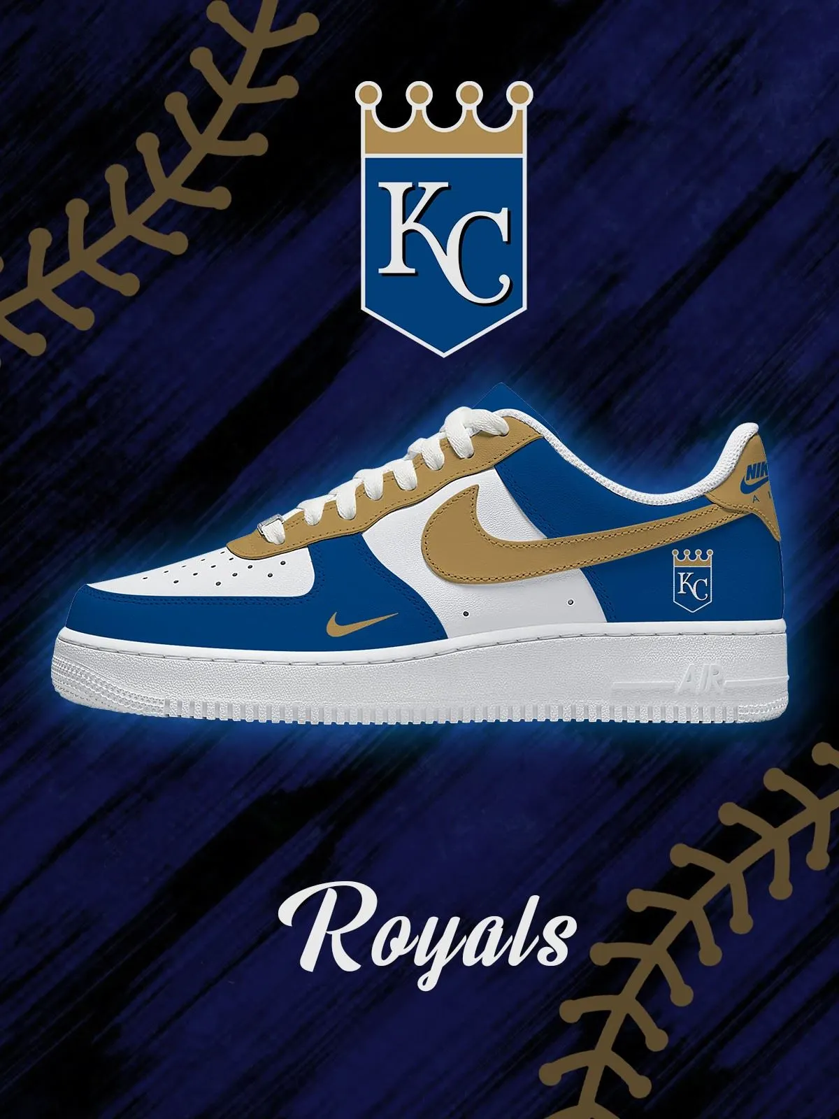 Kansas City Baseball Custom Sneakers
