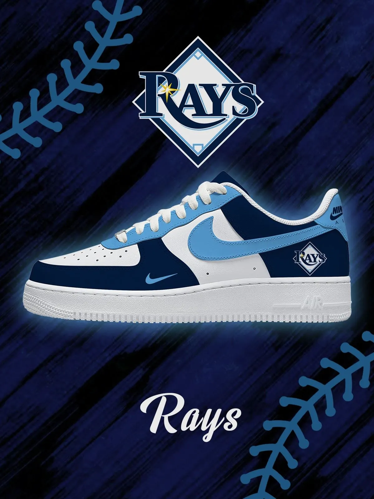 Tampa Bay Baseball Custom Sneakers