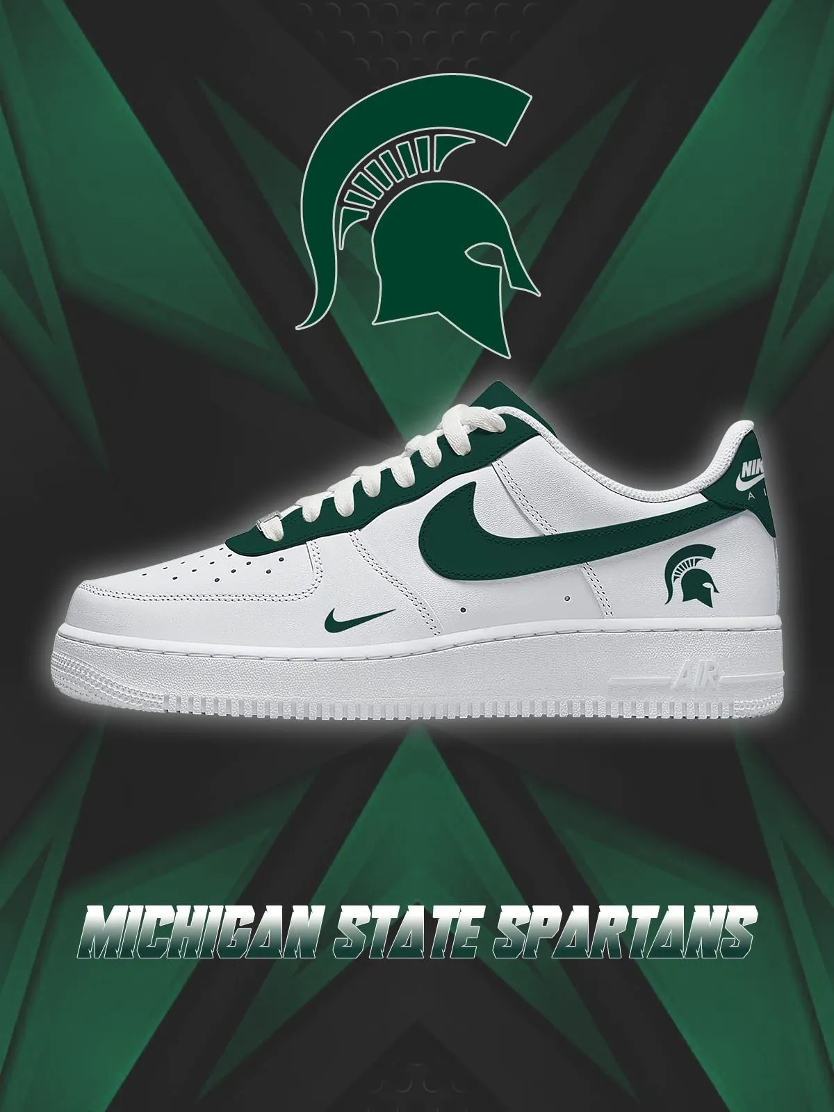 Michigan State College Custom Sneakers