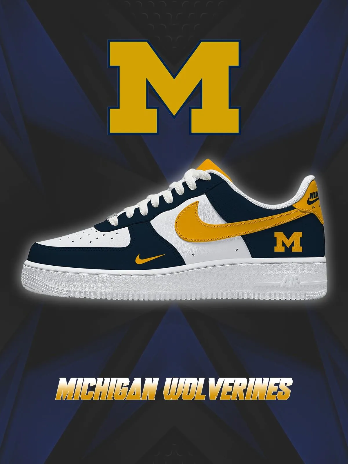 Michigan College Custom Sneakers