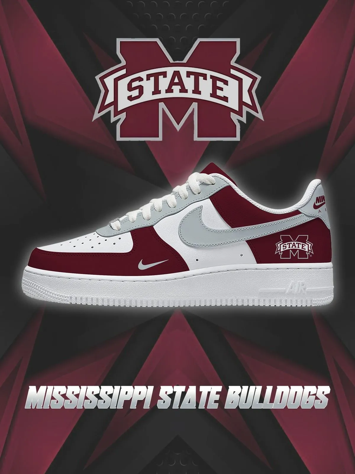Mississippi State College Custom Sneakers