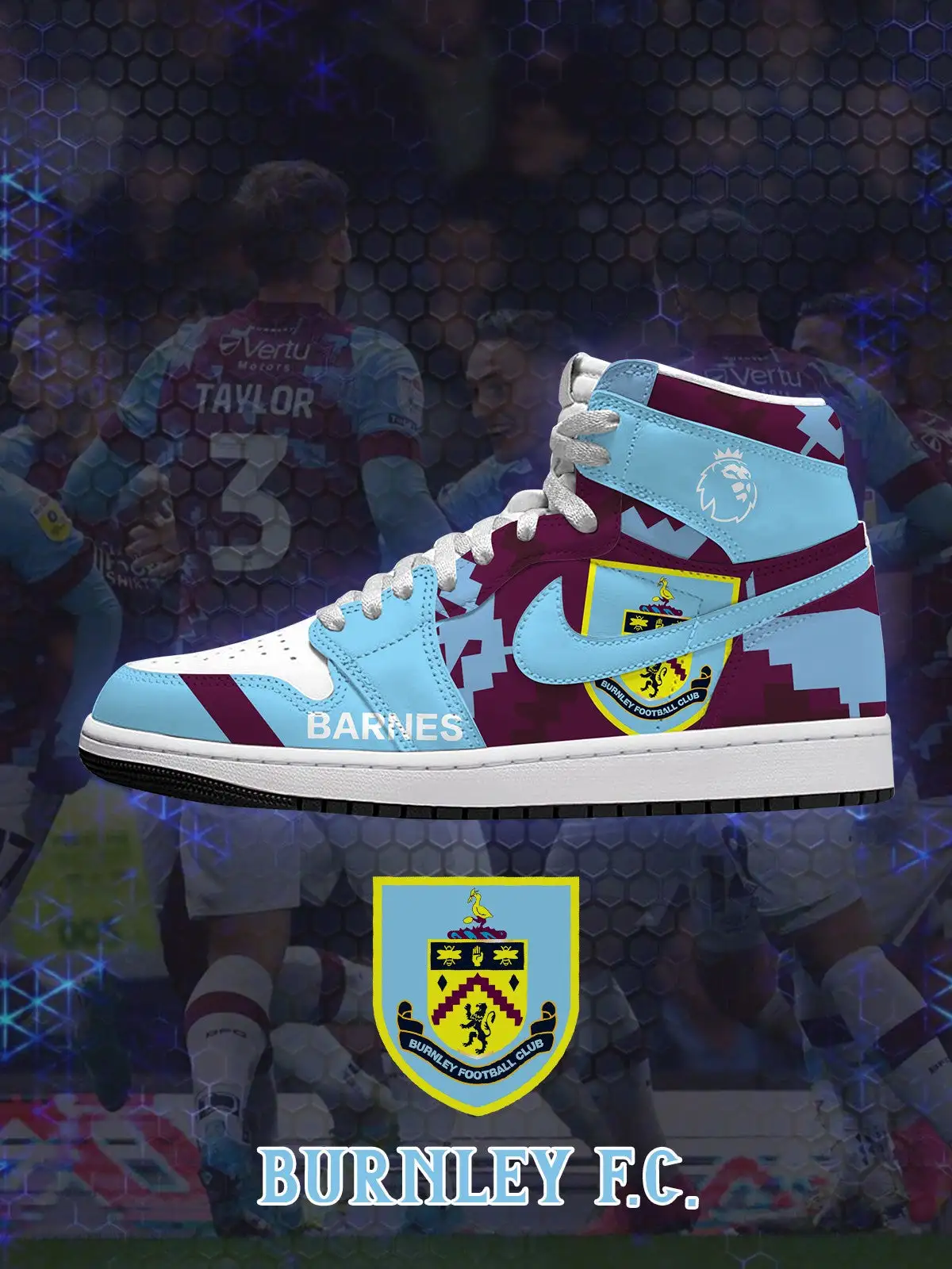 Burnley V.1 Custom High-Top Sneakers